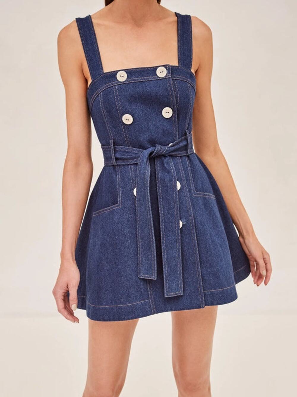 ALEXIS Danni Mini Denim Dress Size L
